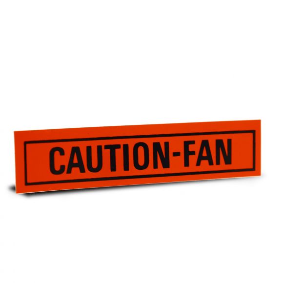 Caution Fan Sticker Decal | 66-96 Bronco, 64-96 Ford Truck